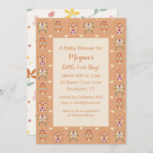 Invitation Baby shower de bogues d'amour