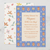 Invitation Baby shower de bogues d'amour (Devant / Derrière)