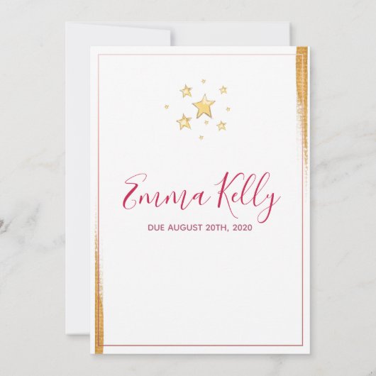 Invitation Baby shower de Boho Moon (Dos)