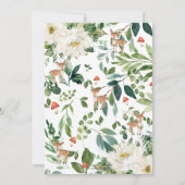 Invitation Baby shower de bois de la faune de cerf blanc ivoi (Dos)