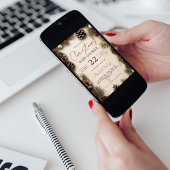 Invitation Baby shower de bois de pin de Noël rustique