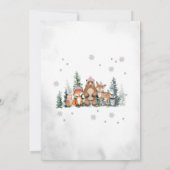 Invitation Baby shower de bois rose hiver (Dos)