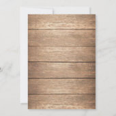 Invitation Baby shower de bois rustique Ours (Dos)