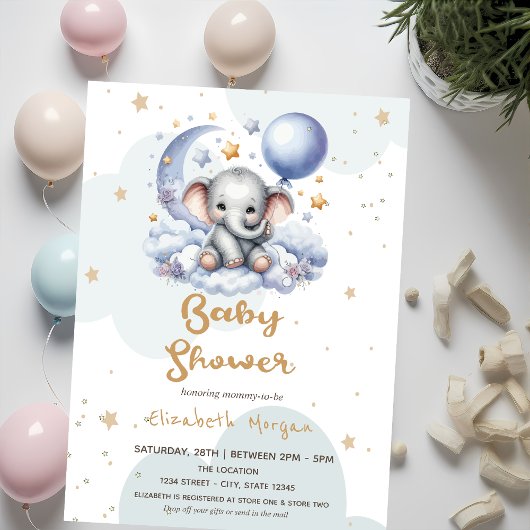 Invitation Baby shower de boîte aux lettres Teddy Bear Cloud 