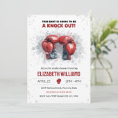 Invitation Baby shower de boîte d'aquarelle (Debout devant)