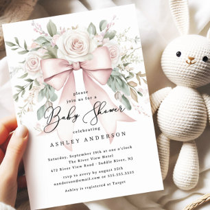 Invitation Baby shower de boîte de coquette délicat