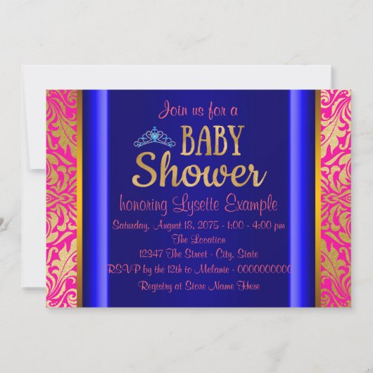Invitation Baby shower de Bollywood (Dos)