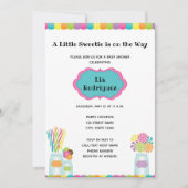 Invitation Baby shower de bonbons (Devant)