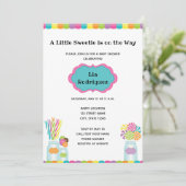 Invitation Baby shower de bonbons (Debout devant)
