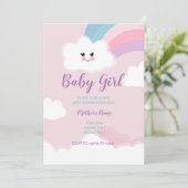 Invitation Baby shower de bonbons en coton (Debout devant)