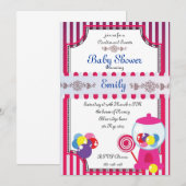 Invitation Baby shower de bonbons et bonbons (Devant / Derrière)