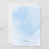 Invitation Baby shower de bonhomme de neige mignon (Dos)