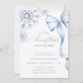 Invitation Baby shower de boue bleue Snowflake (Devant)