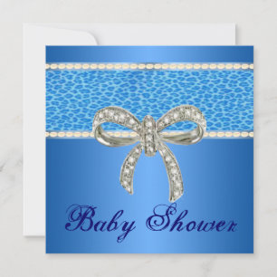 Invitation Baby shower de boue de diamant léopard 