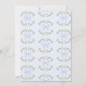 Invitation Baby shower de boue florale bleu oie (Dos)