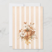 Invitation Baby shower de boue florale de Little Citrouille (Dos)