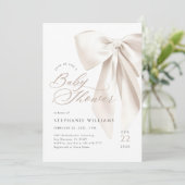 Invitation Baby shower de boue neutre (Debout devant)