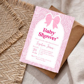 Invitation Baby shower de boue rose