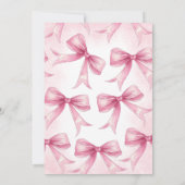 Invitation Baby shower de boule rose (Dos)