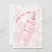 Invitation Baby shower de bouteille pour bébé tiré à la main (Devant)