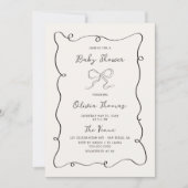 Invitation Baby shower De Bow Neutre Et Neutre Selon Le Sexe (Devant)