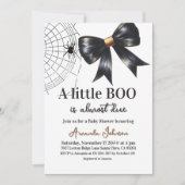 Invitation Baby shower de Bow Noir Halloween Little Boo Web (Devant)
