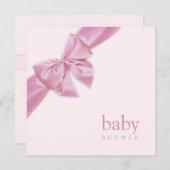 Invitation Baby shower de Bow rose (Devant / Derrière)