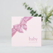 Invitation Baby shower de Bow rose (Debout devant)
