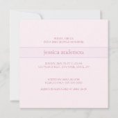 Invitation Baby shower de Bow rose (Dos)