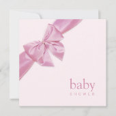 Invitation Baby shower de Bow rose (Devant)