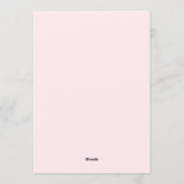 Invitation Baby shower de branche florale (Dos)