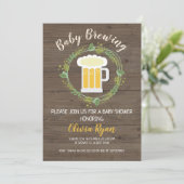 Invitation Baby shower de brasserie neutre pour les femmes In (Debout devant)