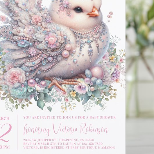 Invitation Baby shower de brique bijoux