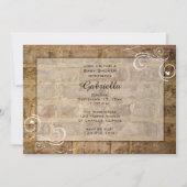 Invitation Baby shower de briques industrielles chic (Devant)