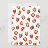 Invitation Baby shower de brunch à la fraise de l'ours en pel (Dos)