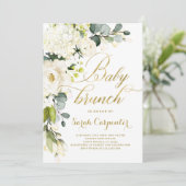 Invitation Baby shower de brunch non sexiste (Debout devant)