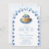 Invitation Baby shower de brunch pour bébé Blueberry Pancake  (Devant)