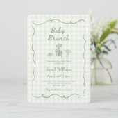 Invitation Baby shower de Brunch pour bébé de Sage Whimsical (Debout devant)