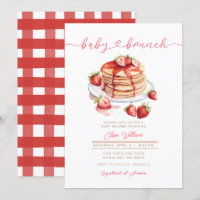 Baby shower de brunch pour bébé fraise pâtisserie