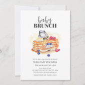 Invitation Baby shower de Brunch pour bébé Pancake moderne (Devant)