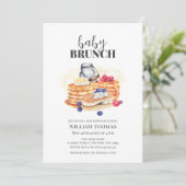 Invitation Baby shower de Brunch pour bébé Pancake moderne (Debout devant)