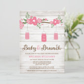Invitation Baby shower de brunch pour filles de mason rose ru (Debout devant)