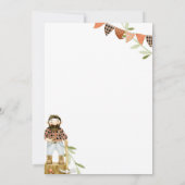 Invitation Baby shower de bûcheron (Dos)