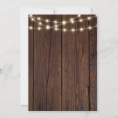 Invitation Baby shower de bug d'amour rustique (Dos)