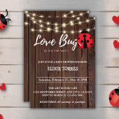 Invitation Baby shower de bug d'amour rustique