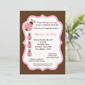 Invitation Baby shower de bugs Brown de 5 x 7 (Debout devant)