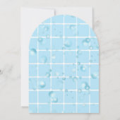 Invitation Baby shower de bulles de caoutchouc moderne (Dos)