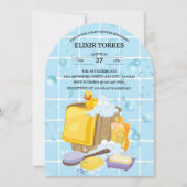 Invitation Baby shower de bulles de caoutchouc moderne (Devant)