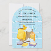 Invitation Baby shower de bulles de caoutchouc moderne (Devant)