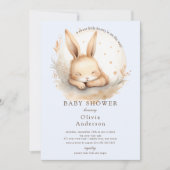 Invitation Baby shower de Bunny Boys de sciage (Devant)